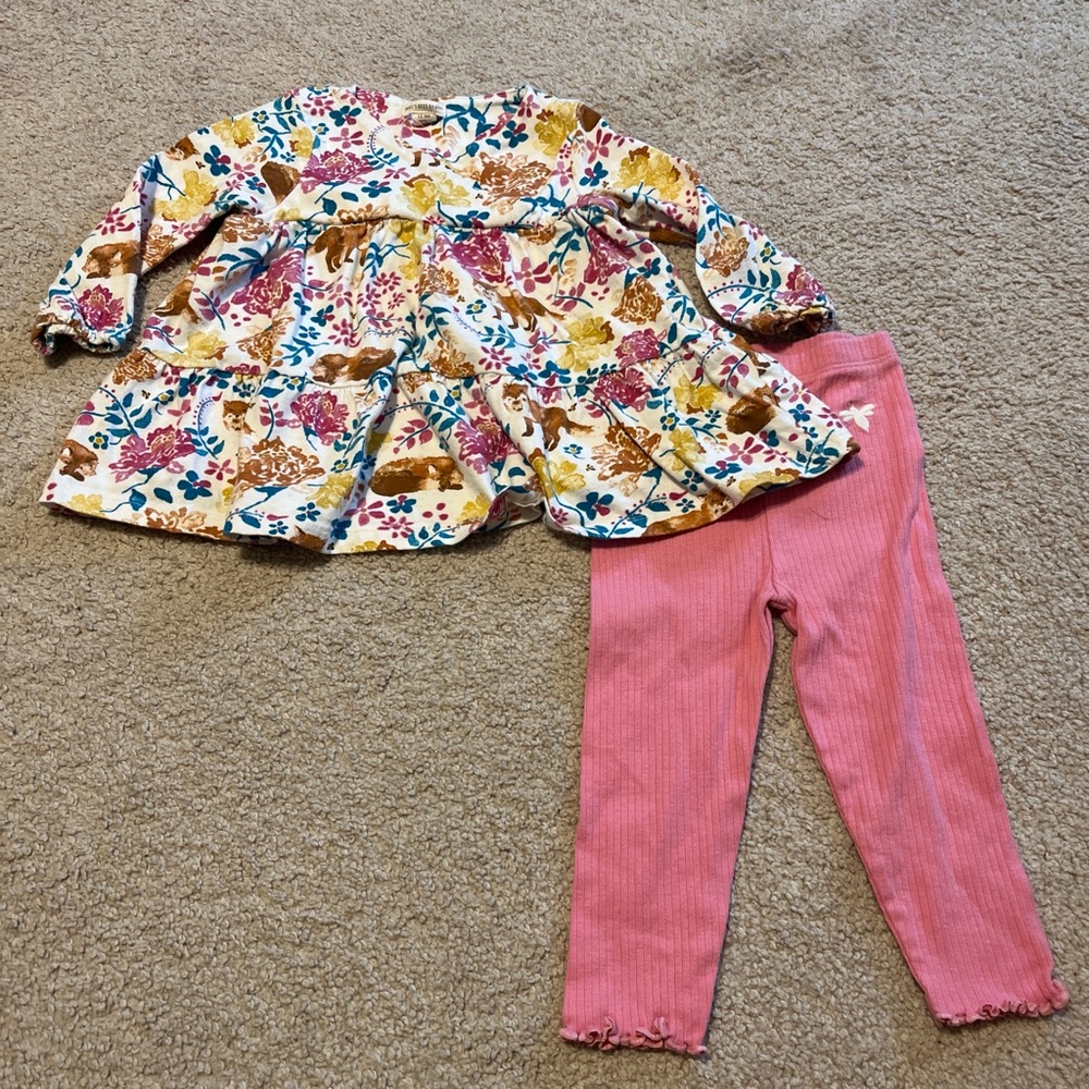 Burt's Bees Baby Floral Print Top